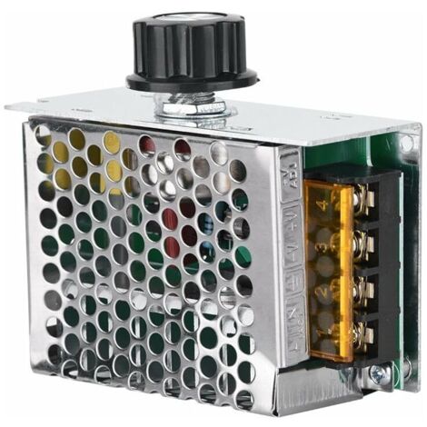 Régulateur De Tension AC 220V 4000W - Variateur Vitesse Moteur - Contrôle Température Et Luminosité - Boîtier Métal - 3