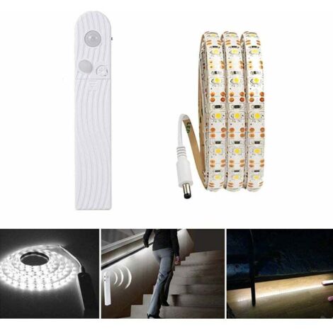 Bande Lumineuse LED USB 300 Cm Avec Détecteur De Mouvement Pour Armoire