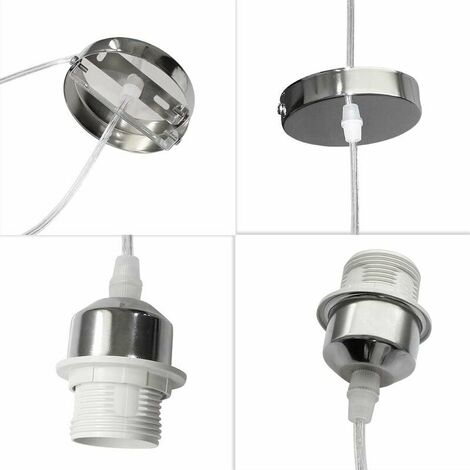 Suspension plume luminaire blanc moderne lustre abat-jour 30cm pour salons chambres d'enfants ampoule non incluse