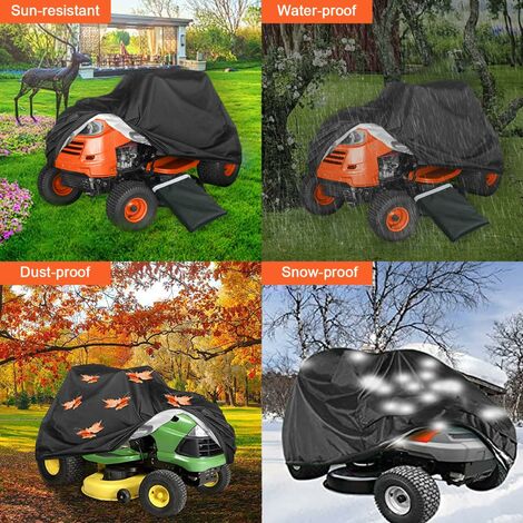 Housse De Protection Tondeuse à Gazon Imperméable - Tailles M/L, Résistante UV Et Intempéries, Avec Sac De Rangement