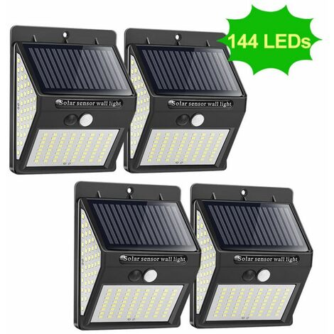 Febelle Lot de 4 lampes murales solaires de haut en bas étanches à énergie  solaire pour porte d'entrée, jardin, cour, terrasse - Blanc chaud :  : Luminaires et Éclairage