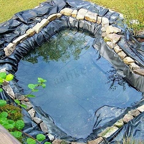 LaBlanc - Revêtement d'étang à poissons,Piscine, revêtement de bassin,Membrane renforcée 3m x 5m,Noir