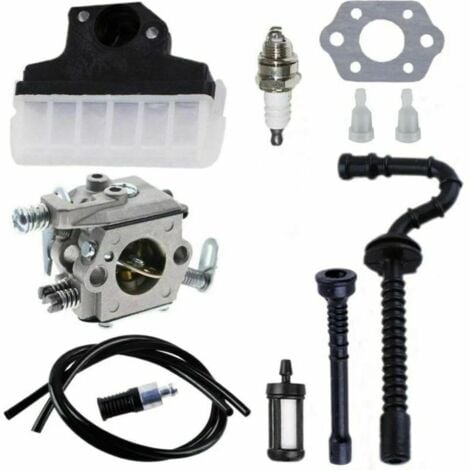  SOSALUK Carburateur Debroussailleuse 52cc 49cc 43cc Kit Carbu  pour Moteur à Deux Temps avec Durite Essence Bougie d'Allumage Joint Pompe  Amorçage