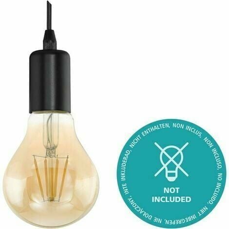 LaBlanc – Lampe de Plafond 3, Plafonnier Vintage à 3 Flammes au Design Industriel, pour salon, chambre à coucher et couloir, douille E27,Noir