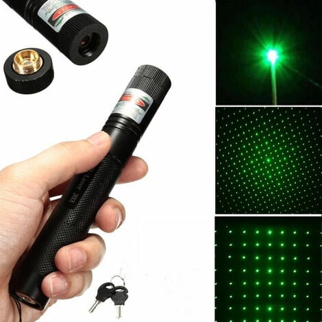 Stylo laser Stylo pointeur laser puissant Stylo pointeur laser rechargeable  Mise au point réglable Laser-Vert-(Quantité) 