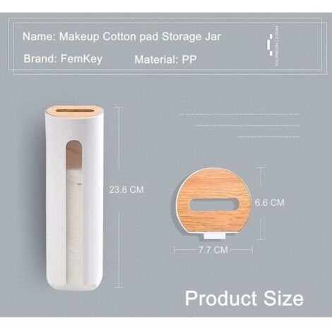 Boite Coton Tige (lot De 2) - Récipient En Plastique Avec Couvercle Pratique - Distributeur