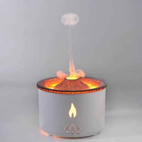MARZIUS Flame Aroma Diffuseur dhuiles essentielles humidificateur 7  Couleurs de Flamme, pour la Maison, la Chambre, Le Yoga