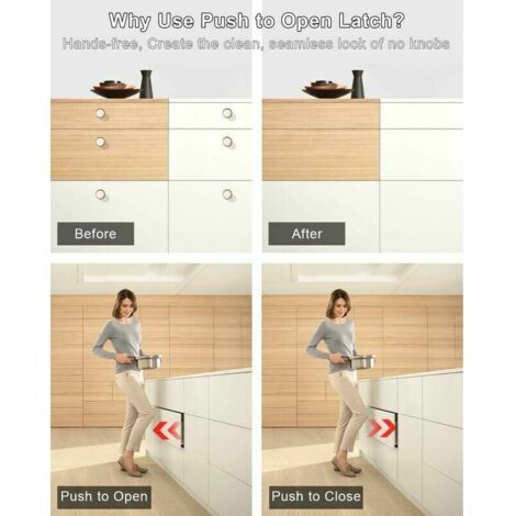6 Pièces Push To Open Poussoir Porte Placard,Push To Open