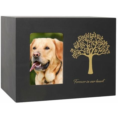 Urne pour Chien Urne Funeraire Chien Bois Noir Urne Chien pour Cendres