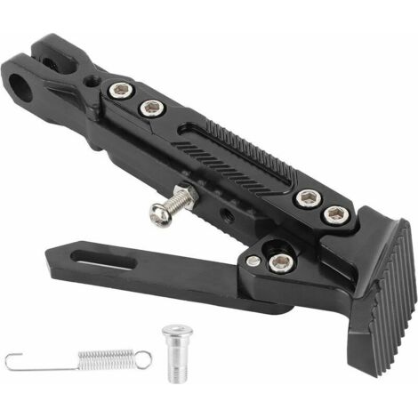 Extension De Béquille Latérale Pour Moto - Plaque En Alliage Aluminium CNC, Universelle - Stabilise Le Stationnement Sur Sol Meuble