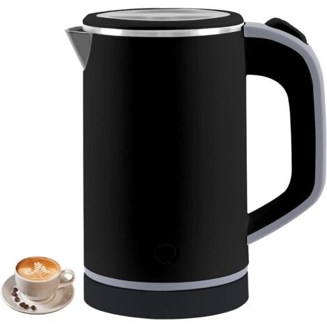 LaBlanc - Petite bouilloire de voyage 800 ml, bouilloire de voyage, 5 minutes de cuisson rapide, mini bouilloire portable de camping, bouilloire de voyage silencieuse en acier inoxydable,Noir
