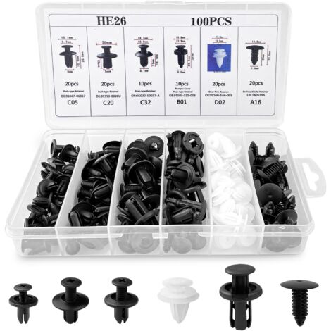 30 Clips De Fixation Voiture Universels - Pour Peugeot 308/508, Citroën DS4/C4, Renault