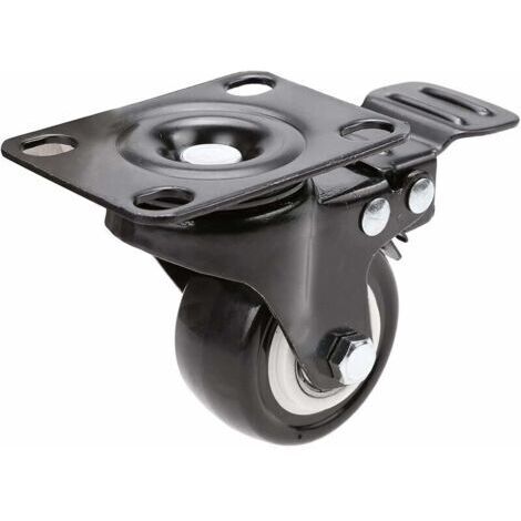 Lot De 4 Roulettes Pivotantes Avec Frein – Tige Filetée M6/M8/M10, Diamètre 32/38/50 Mm – Capacité 320 Kg