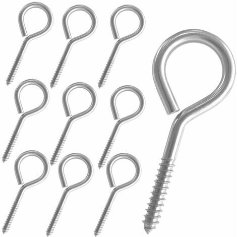 100 Mini Crochets à œil En Laiton - Taille 7x3 Mm - Pour Fabrication De Bijoux, Breloques, Perles