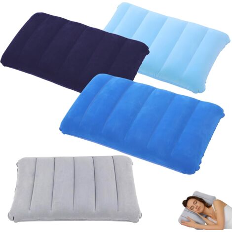 Oreiller de camping gonflable en PVC compressible, léger et coloré