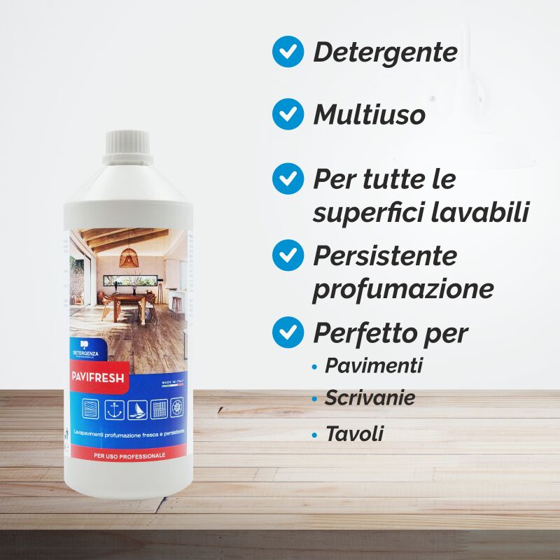 Lavapavimenti profumazione fresca e persistente pavifresh concentrato - pz.  1 da 1 l hd