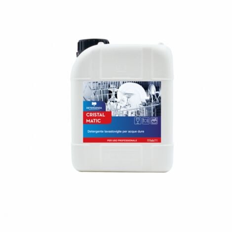 Detergente lavastoviglie per acque dure cristal matic concentrato - pz. 1  da 5 l