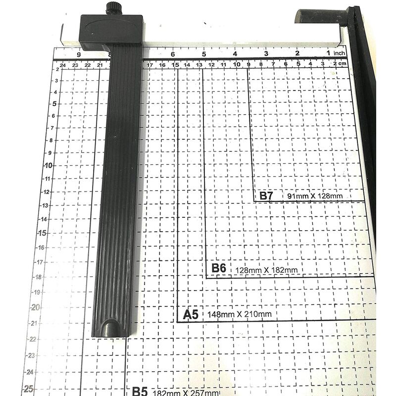 Hebelschneider für Blätter A4 A5 B5 B6 B7 Papierschneider mit  Zentimeterstange