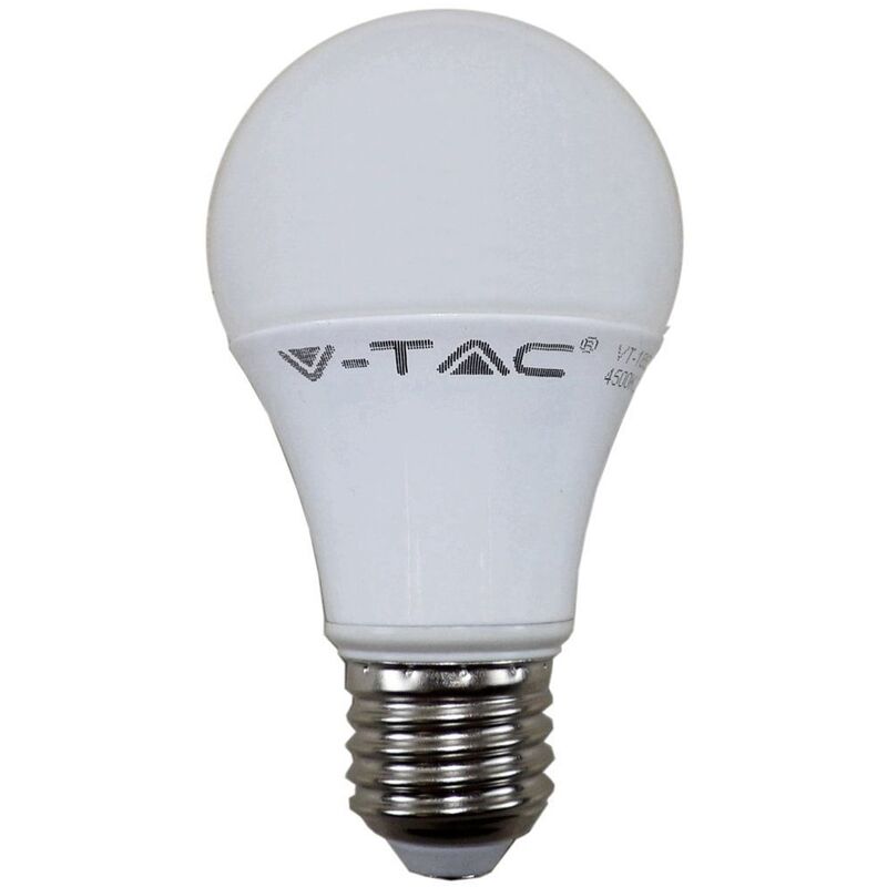 Kit mit 10 LED-Lampen 8,5 W, Glühbirne A60, V-TAC-Anschluss, E27, Kaltlicht  6400 K