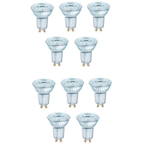LEDVANCE PAR16 LED Reflektorlampen 10er Pack - 3,4W GU10 Dimmbar Warmweiß 3000K 230lm