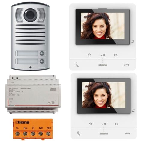Zweifamilien-Video-Gegensprechanlage-Set Linea 2000 Classe 100 V16B Bticino 364622 (1/5)