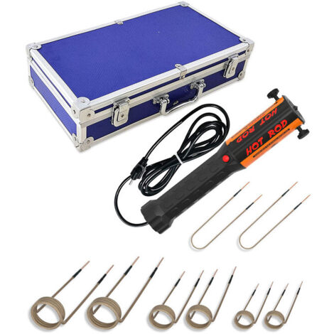 Solary Chauffe-Induction Magnétique pour Déblocage de Boulons, Outil de Chauffe 1100W 220V pour le Retrait de Vis Rouillées, Extracteur d'Écrous avec 8 Bobines d’Induction et Boîte de Rangement