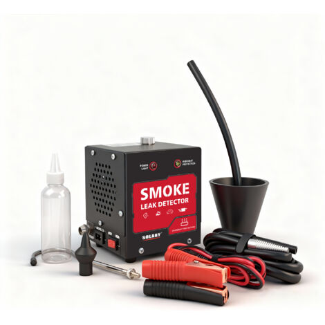 SOLARY Mini Machine à fumée EVAP SD202E 12V – Détecteur de fuites vide/EVAP avec pompe à air intégrée, coloris Rouge (huile non incluse)