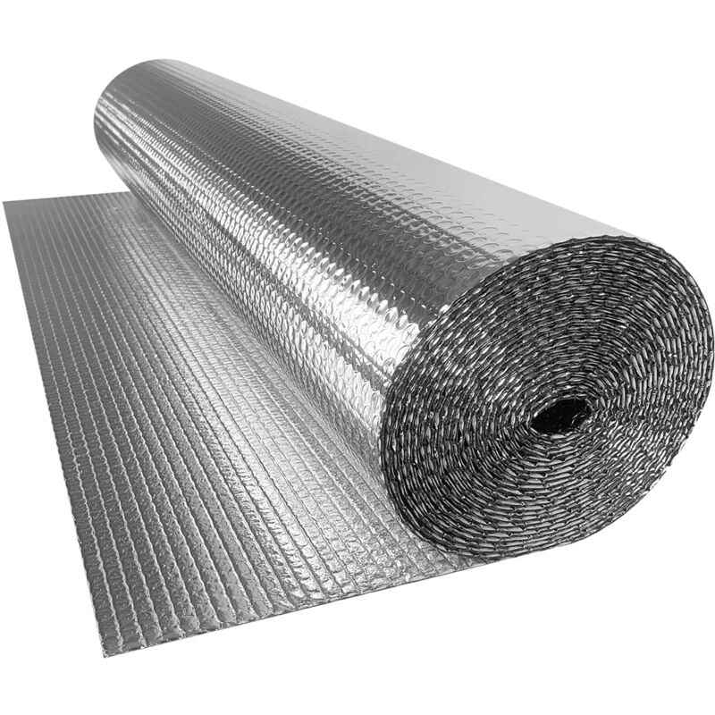 Rouleau isolation thermique en aluminium réfléchissant 50m Isolant  aluminisé