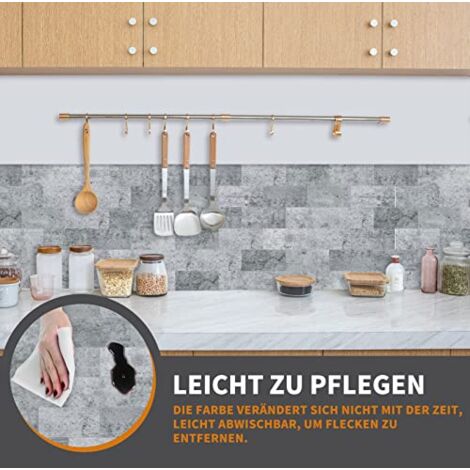 Carrelage adhésif Découpable Autocollant de carrelage PVC Film pour carrelage Carrelage mural 34x29cm par pièce Type E NAIZY