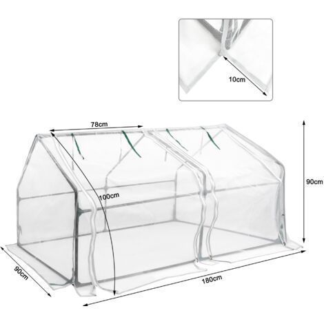 Zelsius Serre en film plastique 4 x 3 x 2 m Serre stable pour tomates, légumes, fruits, fleurs97