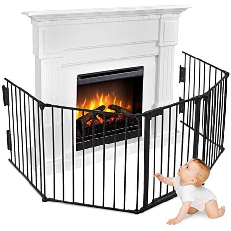 Barrière de sécurité en métal pour bébé, barrière de cheminée, foyer,  barbecue, pour chien et chat - AliExpress
