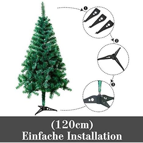 Sapin de Noël artificiel 120 cm (Ø env. 60 cm) avec 180 embouts de montage rapide Système de 