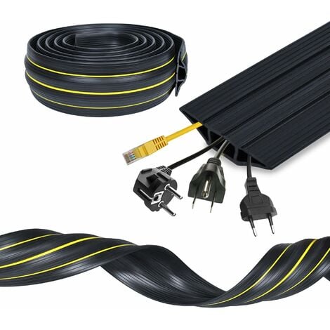 Passe-câbles de 3 m, protection de câble flexible, cache-câble en PVC, cache -câble, sol