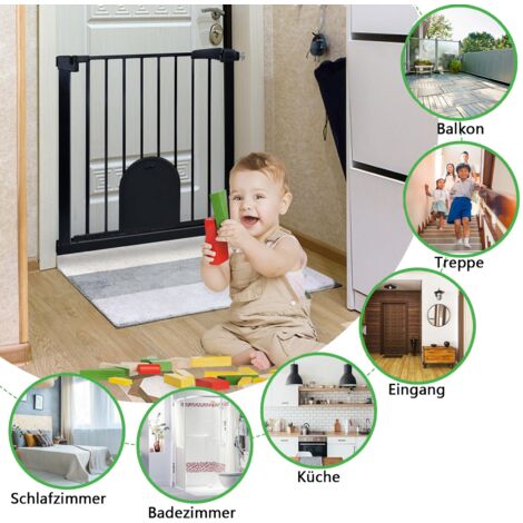 Barrière De Sécurité Extensible Intérieur/extérieur - Pour Bébés, Chats, Chiots - Installation Sans Perçage, Réglable