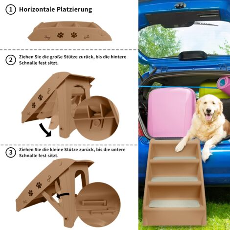 Escalier Pour Chien 2 Marches En éponge Haute Densité Avec Housse