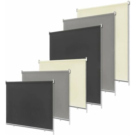 Store Enrouleur Occultant Isolant Thermique avec Revêtement sans Perçage Avec Protection UV - 100 x 140 cm Anthracite NAIZY