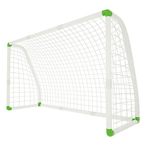 HOMCOM Cage de foot but de football pour enfant cadre métal filet PE tissu  Oxford assemblage facile idéal pour école parc jardin cour 186 x 62 x 123  cm blanc