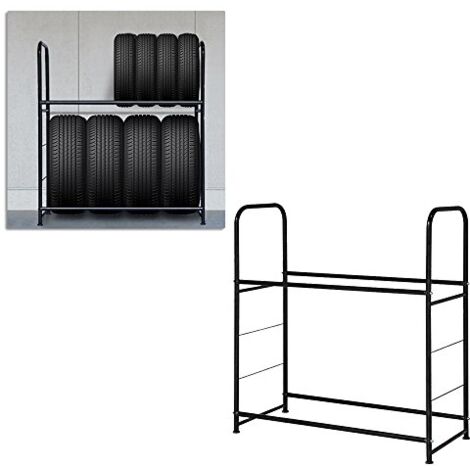 Étagère à pneus de garage en métal 120 cm 3 niveaux
