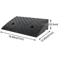 Rampe Trottoir Antidérapante Fiqops - Lot De 2 | Pour Fauteuils Roulants & Véhicules | Charge 10 Tonnes