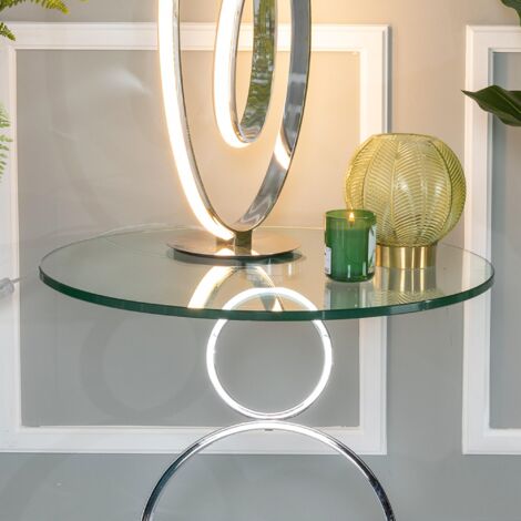 Prato Glass Top Round Side Table