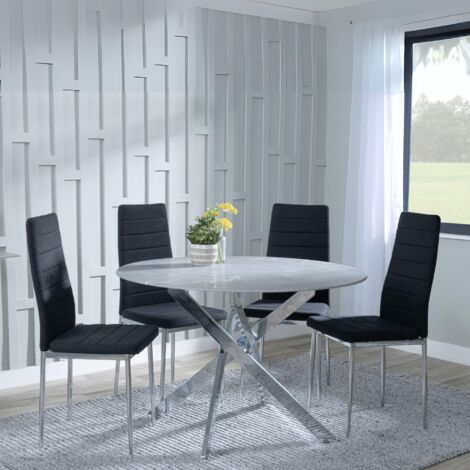Metal Ding Set Construct Ravenna Grey Glass and Chrome Metal Dining Set Set of 4 Dining Chairs