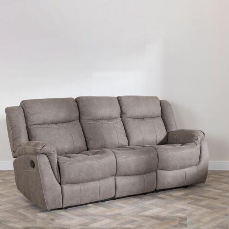 Bergamo Brown Fabric Recliner Sofa Set