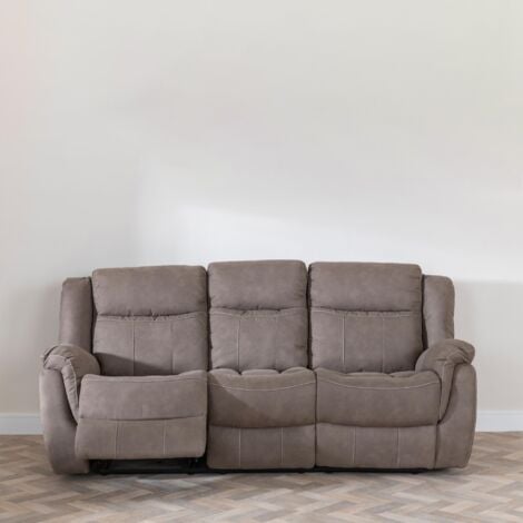 Bergamo Brown Fabric Recliner Sofa Set