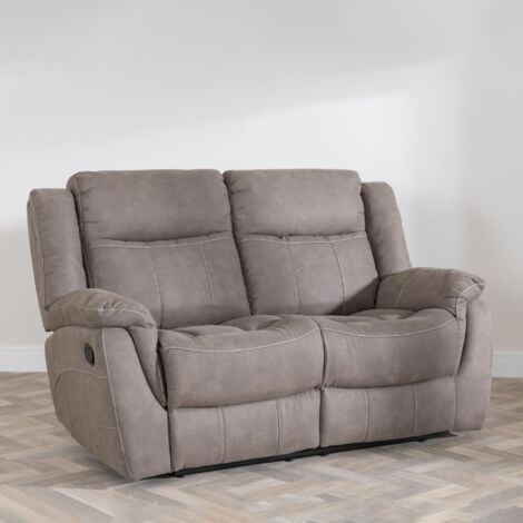 Bergamo Brown Fabric Recliner Sofa Set
