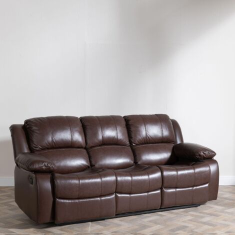 Shoreditch  Leather 3 Seater Recliner Sofa