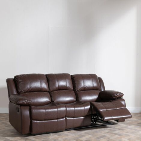 Shoreditch  Leather 3 Seater Recliner Sofa