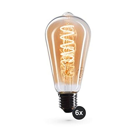 Set mit 5 intelligenten E27-LED-Lampen, dimmbar bis warm, ST64, 7 W, 806 lm,  1800–3000 K