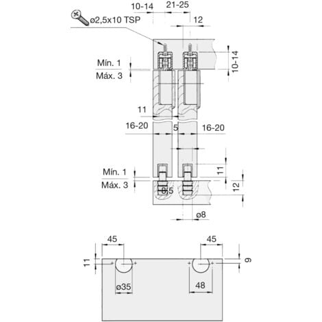 Guide de garde-robe Inf.Nylon Koblenz S-350 2Mts
