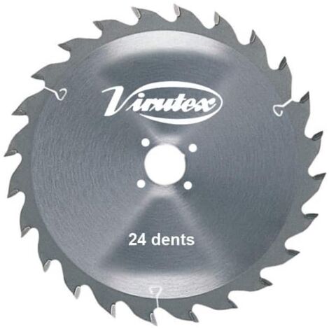 Virutex – Lame carbure Ø165 mm pour bois massif – 24 dents – Pour scie arasante RZ270S – Coupe nette sans éclat (1/2)