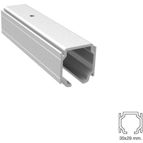 STANDARD Guide Aluminium Naturel 2Mts - STANDARD - Système de profilés visibles pour portes coulissantes de 50 à 80 Kg. (1/4)
